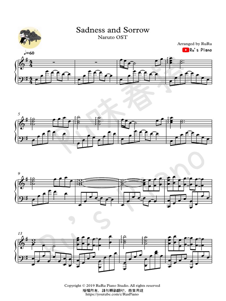 ç«å½±å¿ènaruto Ost Sadness And Sorrow Ru S Piano Pdf Echecs Affaires Yet i'm not even to shippuden yet lmao. ç«å½±å¿ènaruto ost sadness and sorrow
