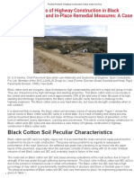 Practical Problems of Highway Construction in Black Cotton Soil Area