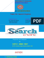 Department O F Educatio N: Topic On: Search Engines