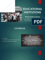Lesson 9 - Social Institutions - Educational Institutions PDF