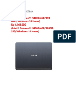 RP 4.049.000 (Intel® Celeron® N4000/4GB/1TB HDD/Windows 10 Home) RP 4.149.000 (Intel® Celeron® N4000/4GB/128GB SSD/Windows 10 Home)