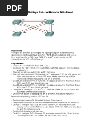 Ccnp Building Multilayer Switched Networks Skills Based A1 - 