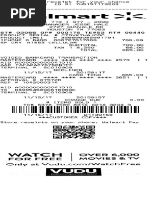 Walmart Receipt