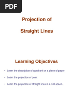 Projection of Straight Lines