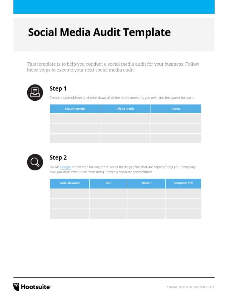Social Media Audit Template - PDF (MAKE A COPY) PDF | PDF | Social ...