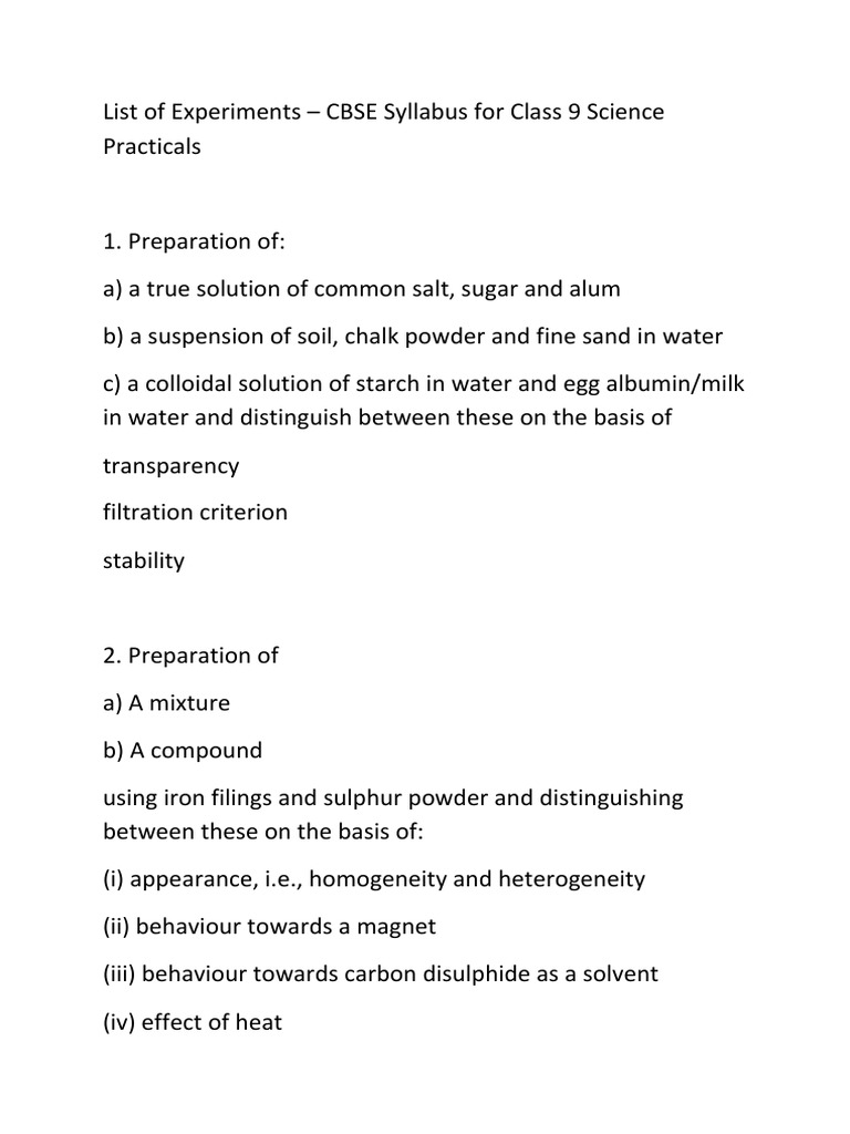 Experiment and Activty Science class 9 practical Solution Salt