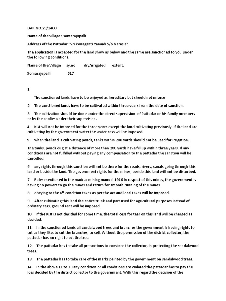 D.FORM for land Government Finances Government