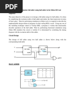 Design and Simulate Full Adder Using Half Adder in The Xilinx ISE Tool