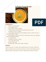 Creamy Sweet Potato Soup Recipe: Ingredients