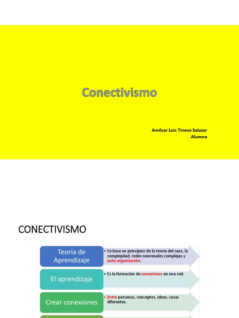 Principios del Conectivismo en Aprendizaje | PDF | Relaciones ...