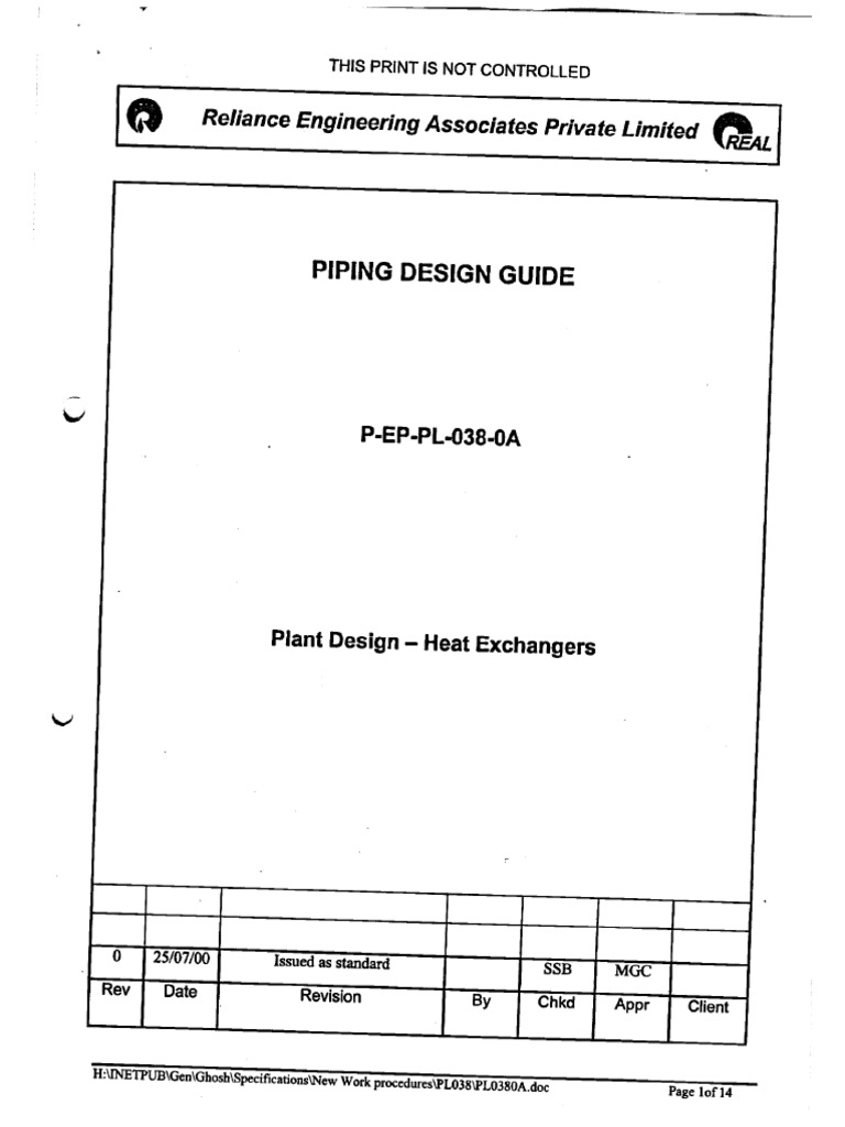 Heat Exchanger Piping PDF PDF