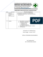 Persyaratan Kompetensi Analispetugas Laboratorium