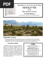 Jan-Mar 2009 Voice for Native Plants Newsletter, Native Plant Society of New Mexico