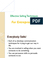 Effective Selling Techniques For Entrepreneurs