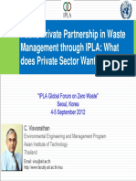 Public Private Partnership in Waste Management Through IPLA: What Does Private Sector Want?