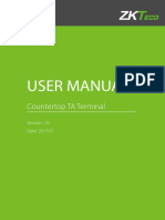 User Manual: Countertop TA Terminal