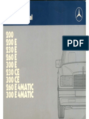 Mercedes-Benz W124 (200, 200E, 230E, 260E, 300E, 230CE, 300CE, 260E4MATIC,  300E4MATIC) Owner - S Manual