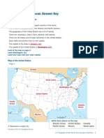 U.S. Geography Answer Key Map