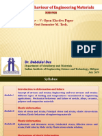 Mechanical Behaviour of Engineering Materials: Paper - V: Open Elective Paper