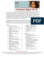 Signs of Learning Disabilities in Children
