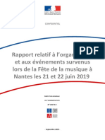 Rapport Relatif a l Organisation Et Aux Evenements Survenus Lors de La Fete de La Musique a Nantes Les 21 Et 22 Juin 2019