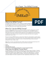 How to Organize Research: IMRaD Format