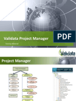 Validata Project Manager: Training Material