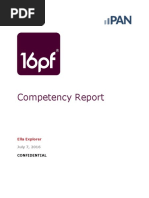 16 PF Competency Report (Sample)