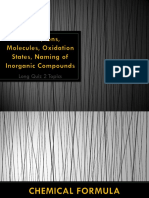 Chemical Formulas and Naming Compounds