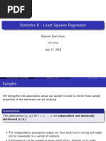 Statistics II - Least Squares Regression: Marcelo Sant'Anna