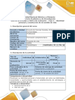 Guía de Actividades y Rúbrica de Evaluación - Fase 2 - Identidad Personal y Construcción de Mi Sentido de Vida PDF
