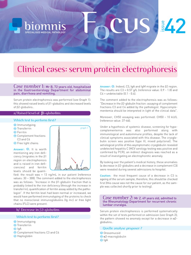 F Cus Clinical Cases Serum Protein Electrophoresis PDF Multiple Myeloma Epidemiology