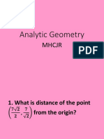 Analytic Geometry Key Concepts