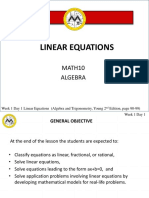 Lesson 1 - Linear Equations.ppt