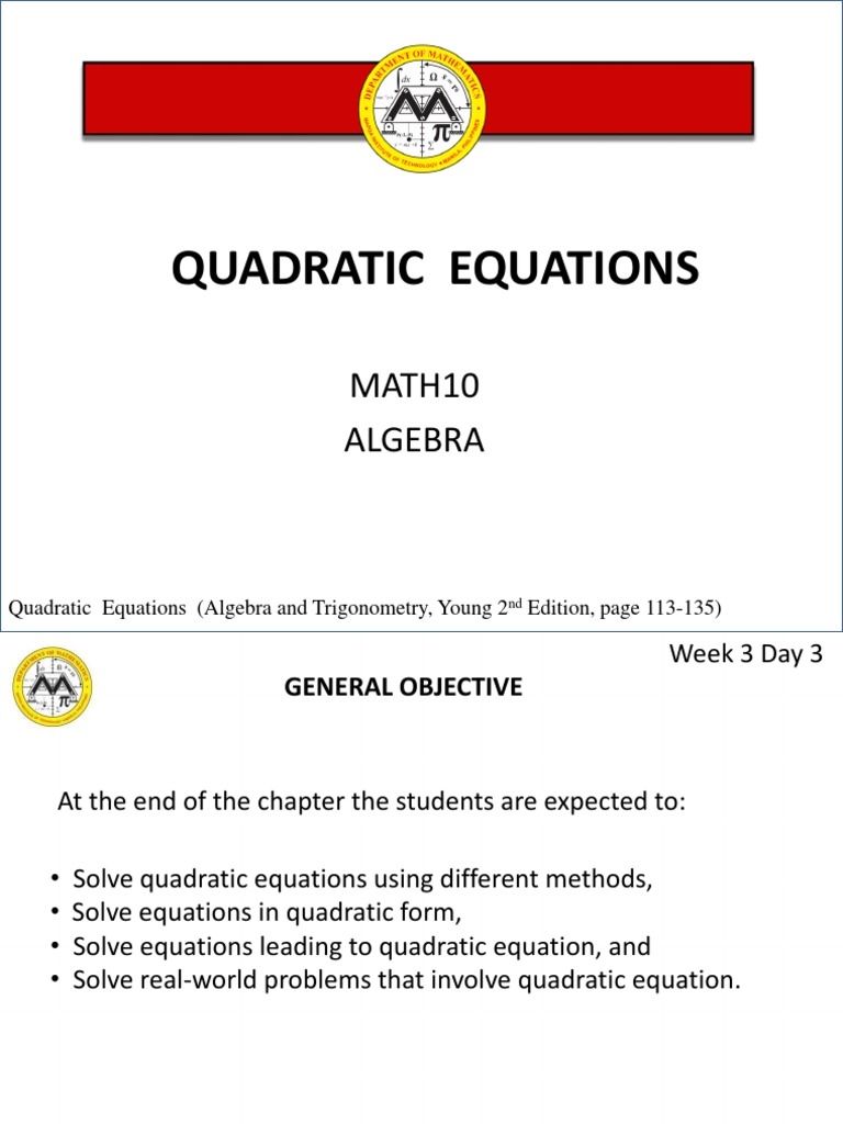 Mastering Quadratic Equations Techniques | PDF | Quadratic Equation ...