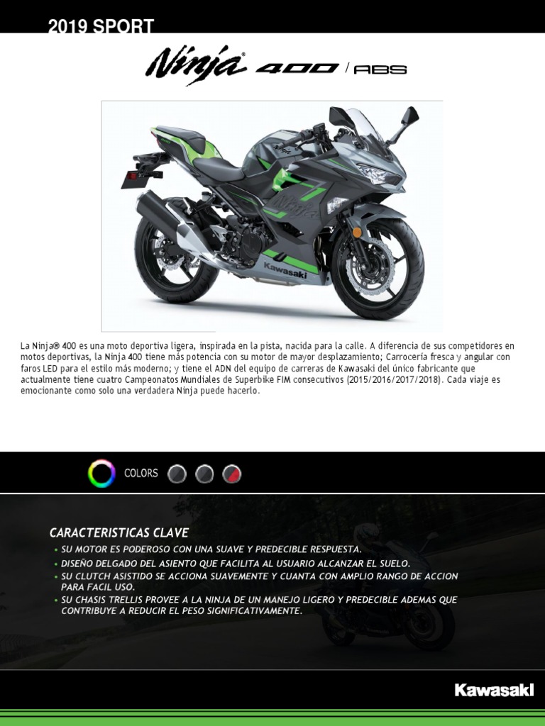 NINJA 400 Español | PDF | Acelerador | Embrague