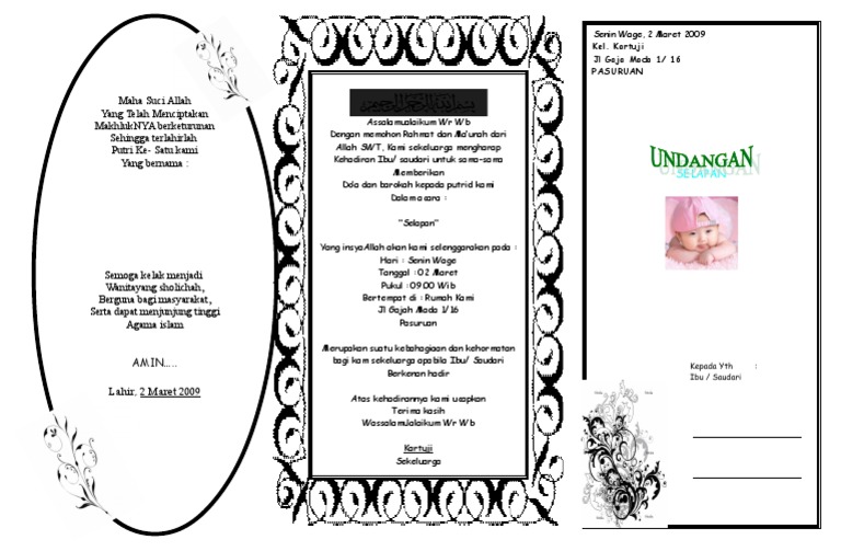 Undangan Selapan Bayi PDF