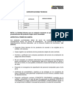 Especificaciones Tecnicas PDF