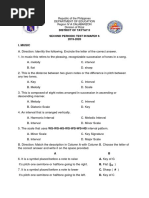 SECOND Periodic Test in MAPEH 6 1