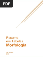 Resumo em tabelas morfologia 