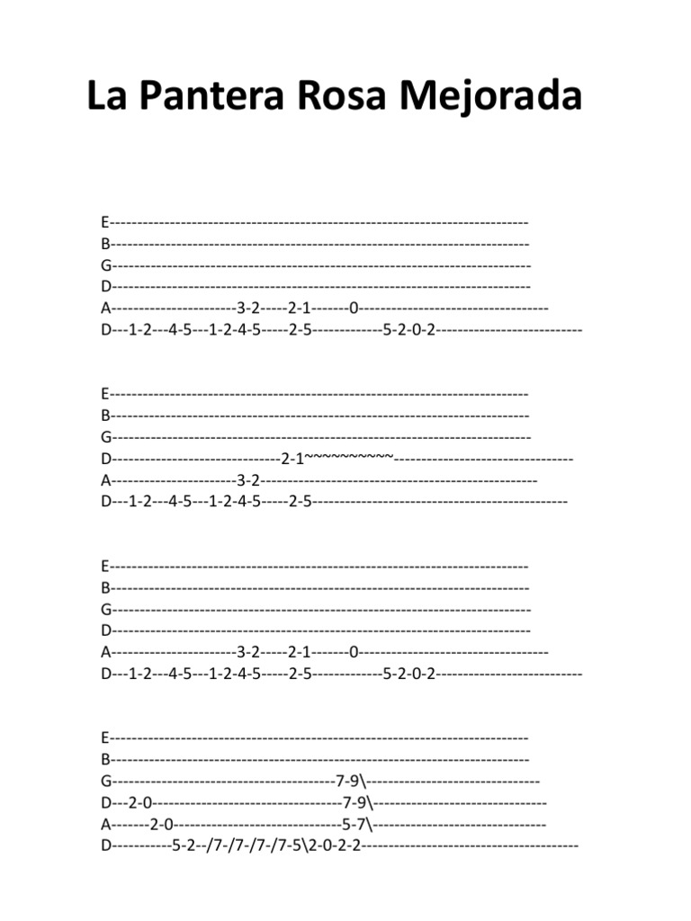 Tablaturas de Guitarra Faciles | PDF | Entretenimiento (general)