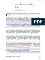 Reflexões Sobre o Ensino de História