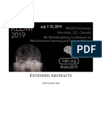 RLDM 2019 extended abstracts