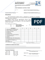 Direction:: Performance Rating Form