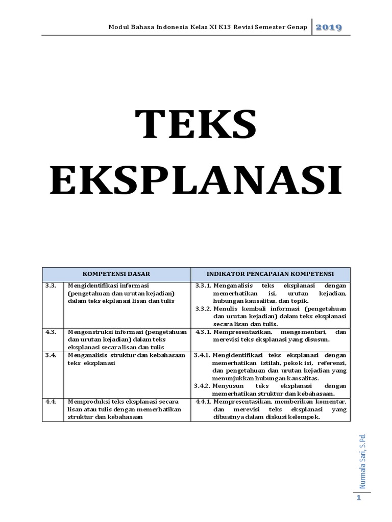 Teks Eksplanasi Pdf