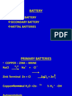 Battery: Primary Battery Secondary Battery Mettal Batteries