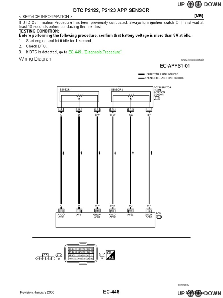 Wiring Diagram: DTC P2122, P2123 APP SENSOR | PDF | Throttle | Ignition ...