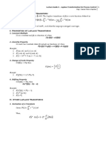 Lecture Guide 3 - Laplace Transformation For Process Control