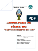 equivalente electrico del calor