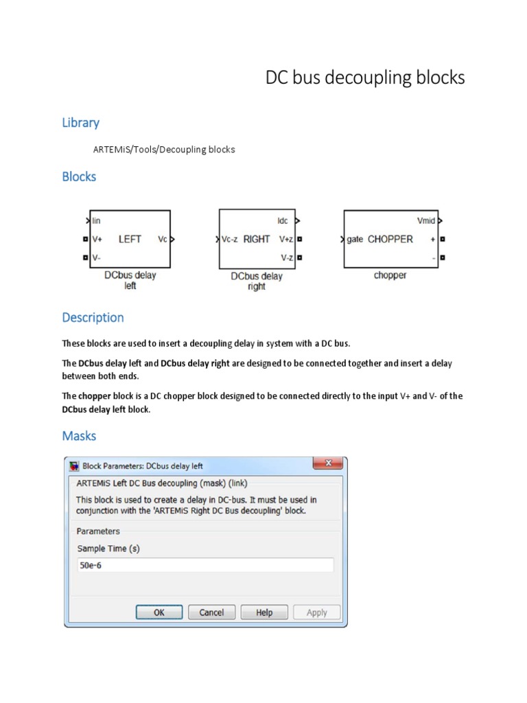 DC Bus Decoupling Delay Blocks | PDF